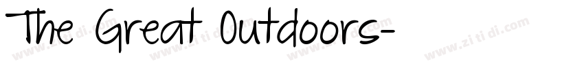 The Great Outdoors字体转换